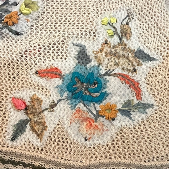 Free People Menagerie Hoodie Sweater Tunic Medium - Picture 12 of 16